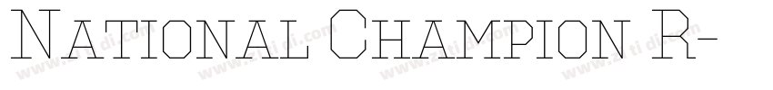 National Champion R字体转换 National Champion R字体转换
